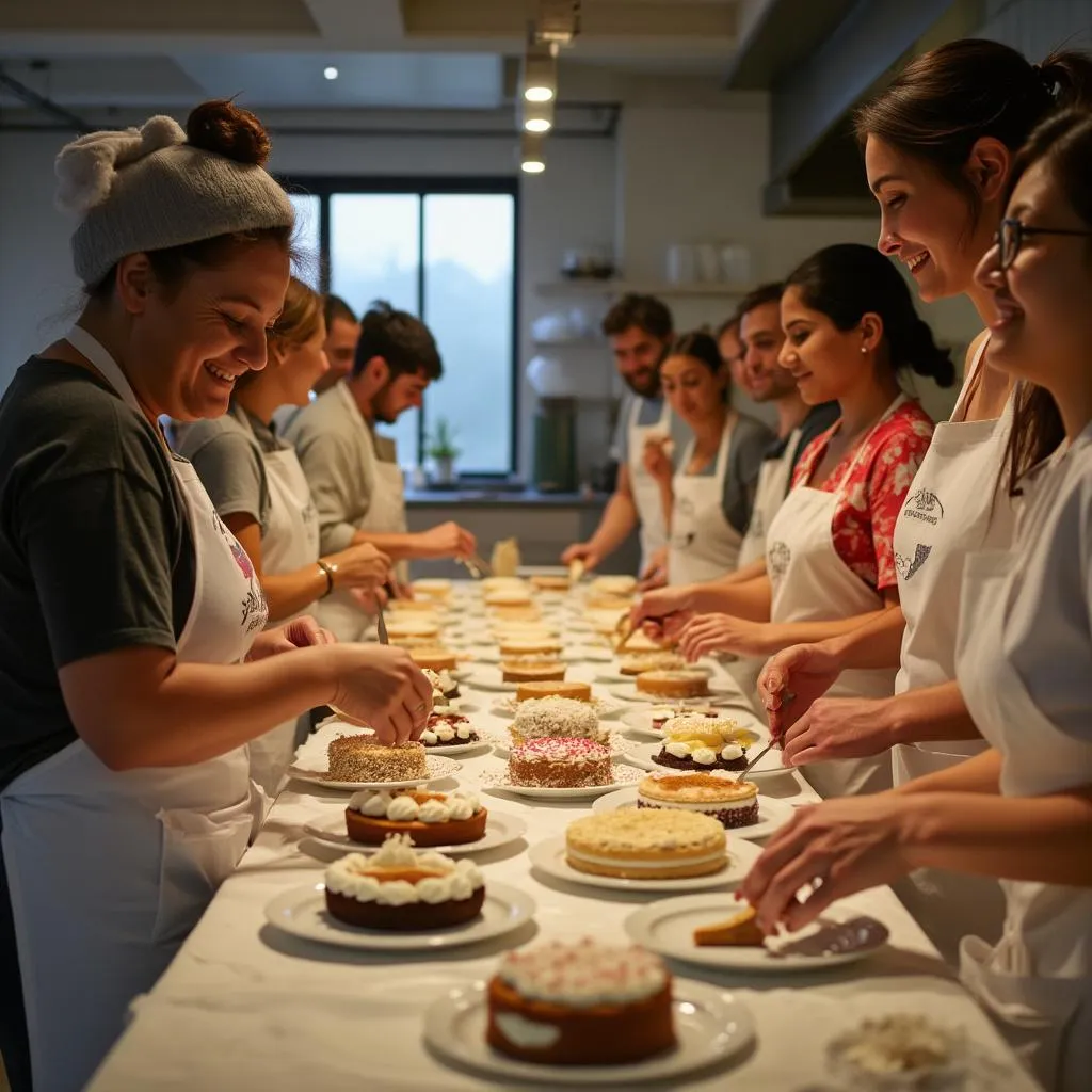Taller de repostería en acción