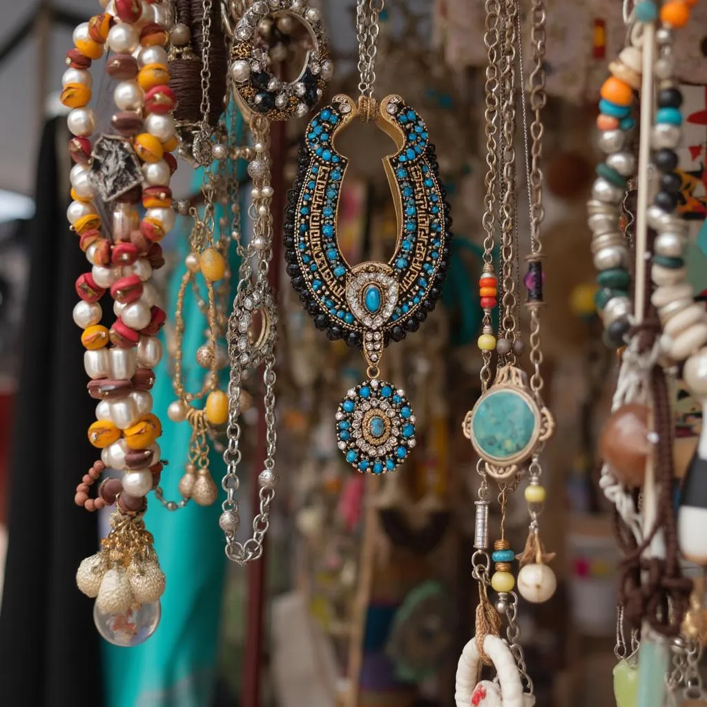 Exhibición de joyería artesanal
