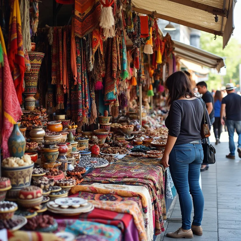 Productos hechos a mano en una feria